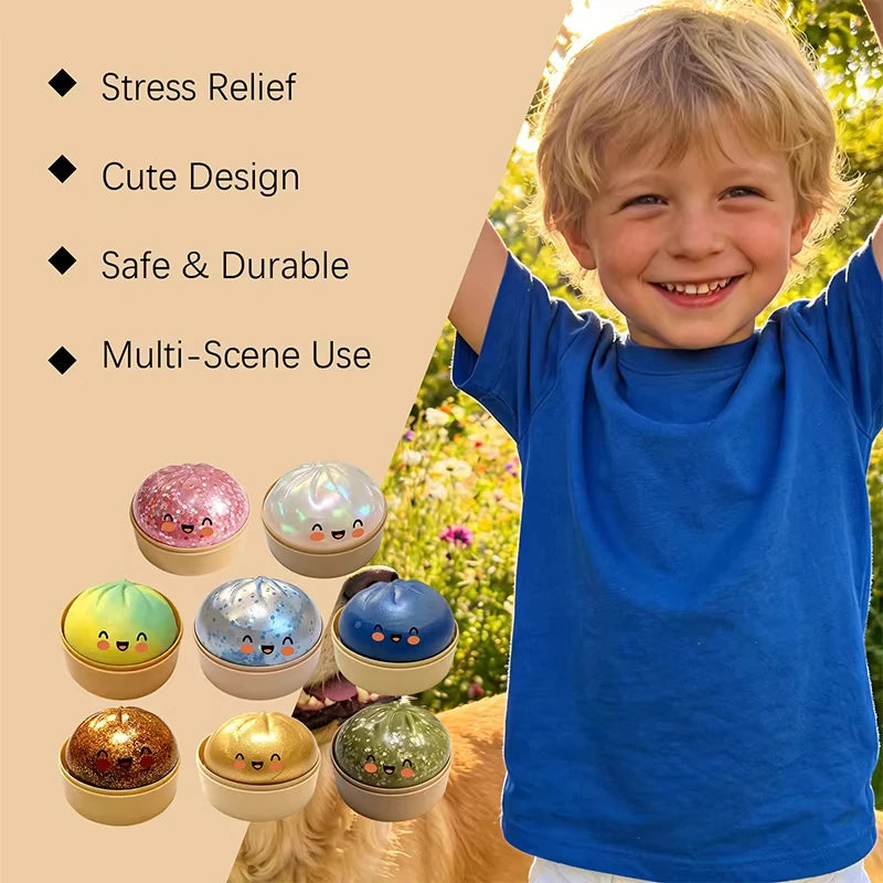 Simulation Flash Dumpling Pressure Ball Slow Rebound Soft Pinch Decompression Home Office  Decorat Children Adults Birthday Gift