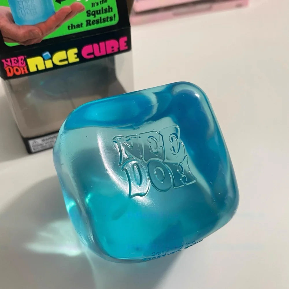 Needoh Nice Cube Sensory Stress Reliever Fidget Tool for Anxiety & Focus Desk Sensory Cube for Adults & Kids