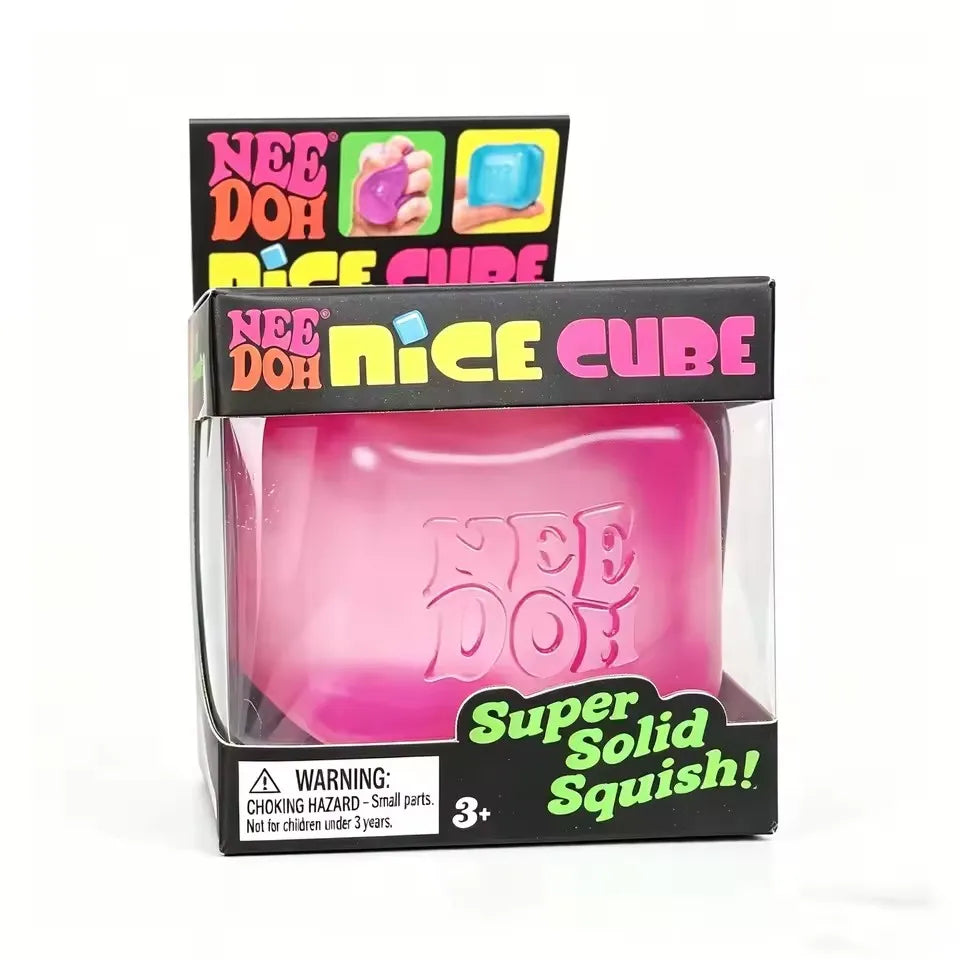 Needoh Nice Cube Sensory Stress Reliever Fidget Tool for Anxiety & Focus Desk Sensory Cube for Adults & Kids