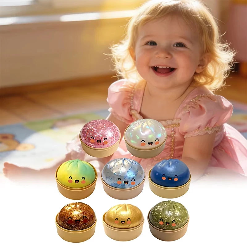 Simulation Flash Dumpling Pressure Ball Slow Rebound Soft Pinch Decompression Home Office  Decorat Children Adults Birthday Gift