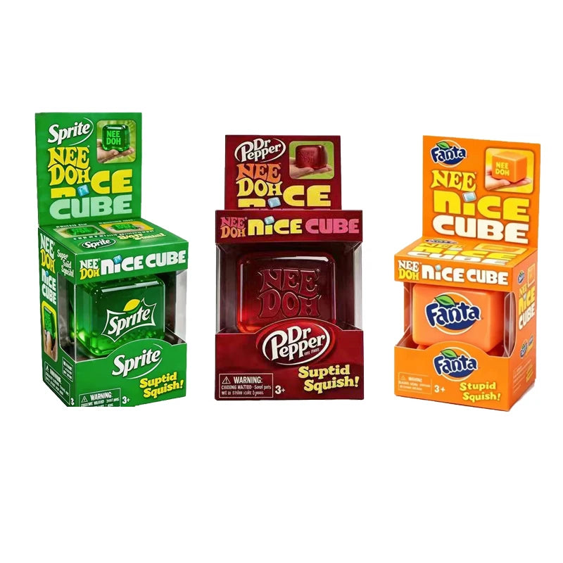 hot New Needoh Nice Sensory Squeezing Toy Cube for Stress Relief and Fingertip Release Toy blind box